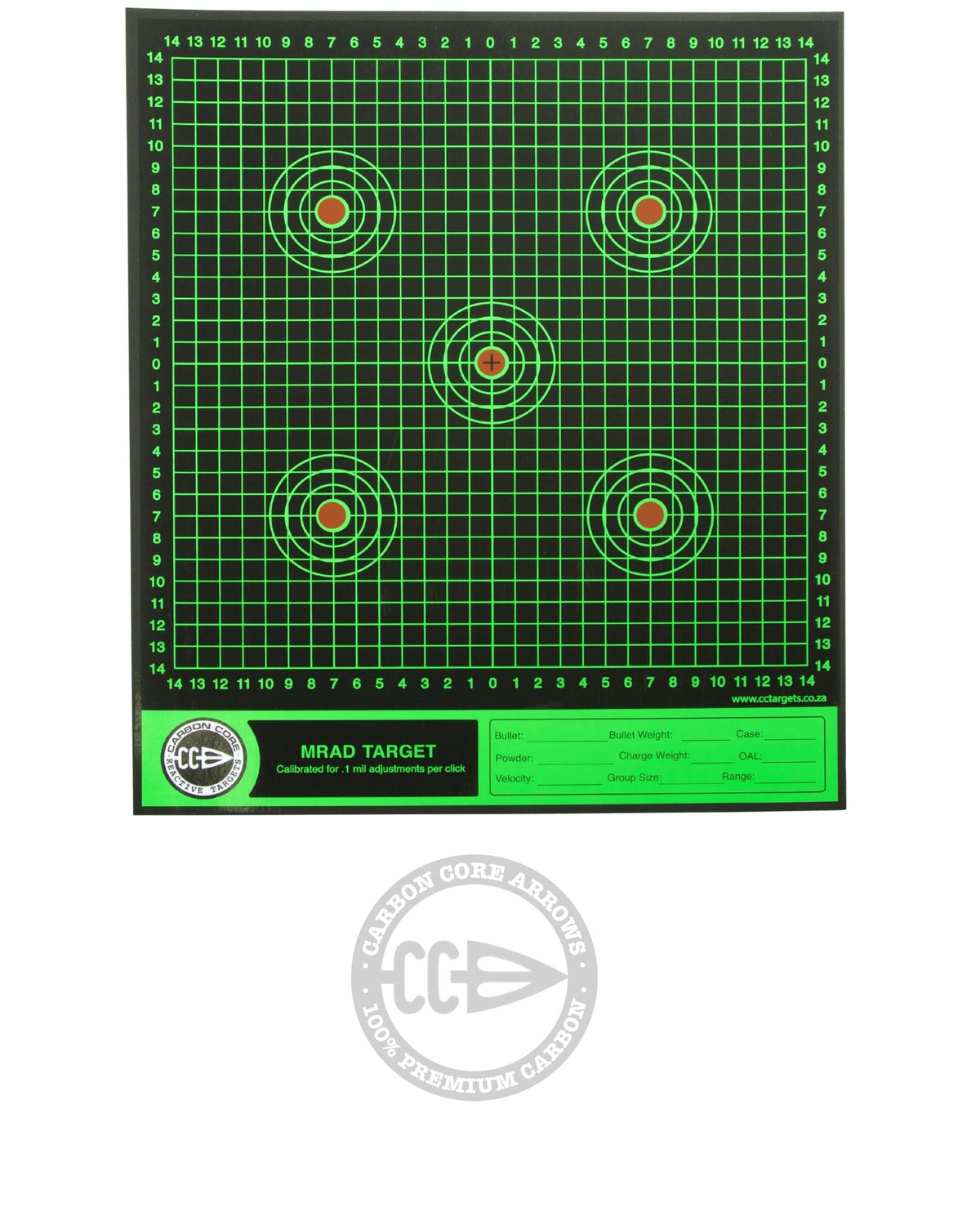 Carbon Core MRAD Splatter Target 12" x 12" (10 pack) — Carbon Core Arrows