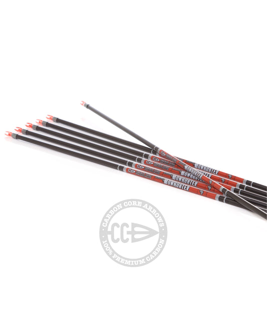 Carbon Core African Bowhunter 5mm Carbon Arrow Shafts | Black Edition (.003") | Hunting & 3D Target
